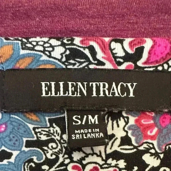 Ellen Tracy Caftan Robe in Floral & Paisley Print in Size S/M - Picture 5 of 9